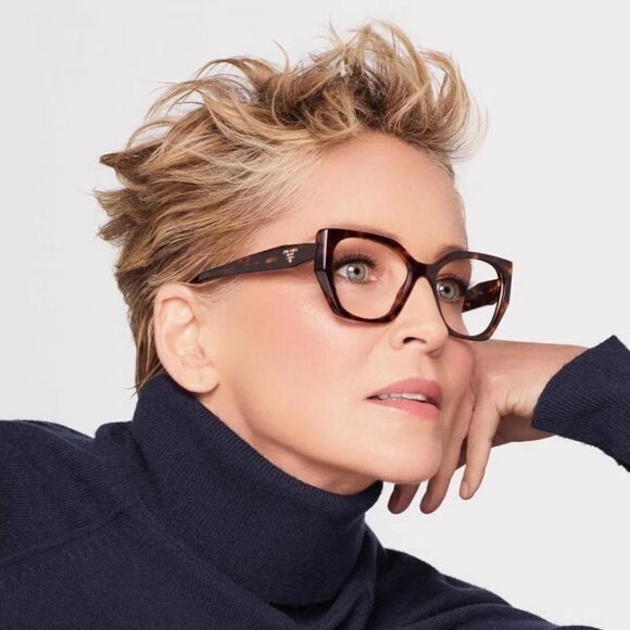 PRADA Eyeglasses PR18WV 2AU101 Tortoise Demo Lens Women NEW - Picture 1 of 12